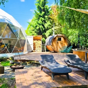 Glamping igloo v západních Čechách s privátním wellness