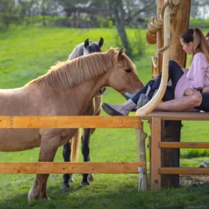 Ranč s koňmi a minizoo: pobyt v karavanu, chatce aj.