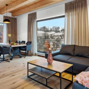 Moderní apartmány v Krkonoších až pro 8 osob se saunou