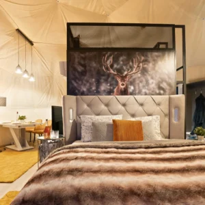 Glamping ve Špindlerově Mlýně s privátní infrasaunou