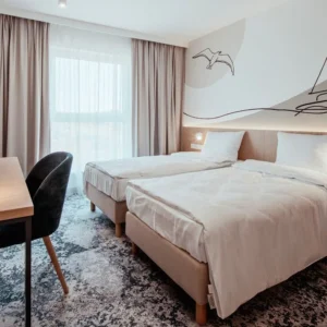 Moderní hotel v Gdaňsku se snídaní a saunou